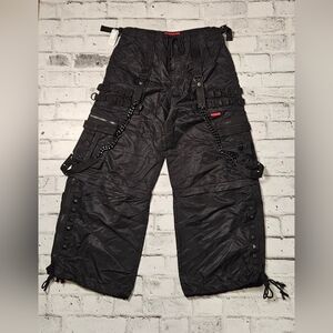 Tripp NYC Goth Cyber Cargo Pants Chains Straps Size M NWT
